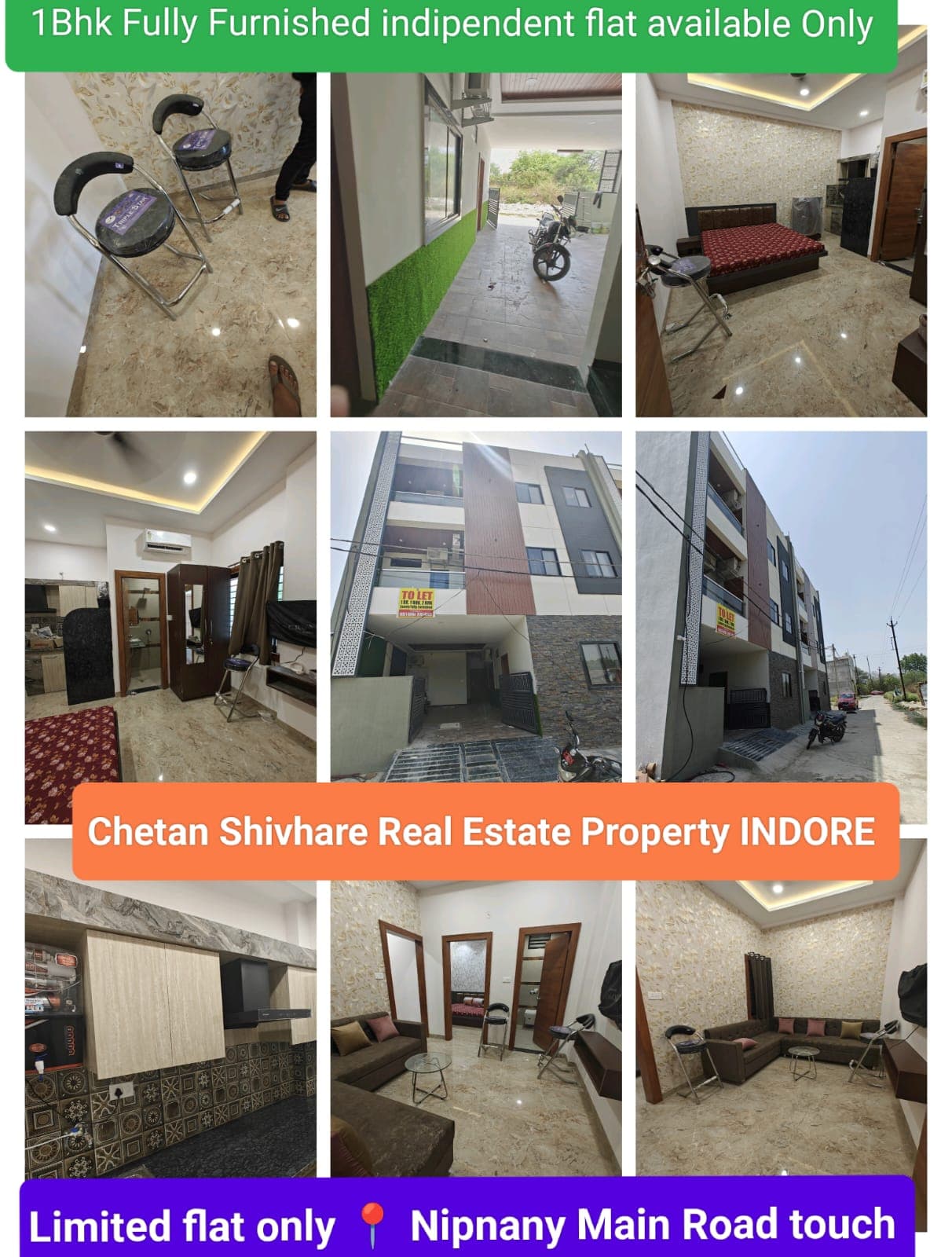 1 BHK Flat for Rent in , Nipaniya, Indore